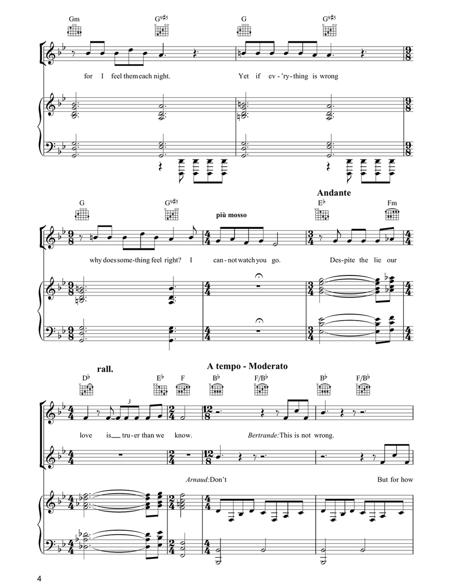 Don't (from Martin Guerre) Piano, Vocal, Guitar scores gallery preview page 4
