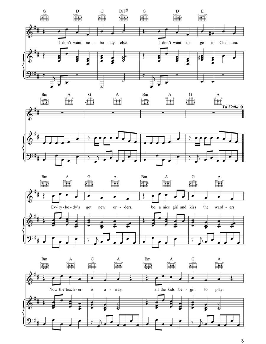 (I Don't Want To) Go To Chelsea Acoustic Guitar scores gallery preview page 3