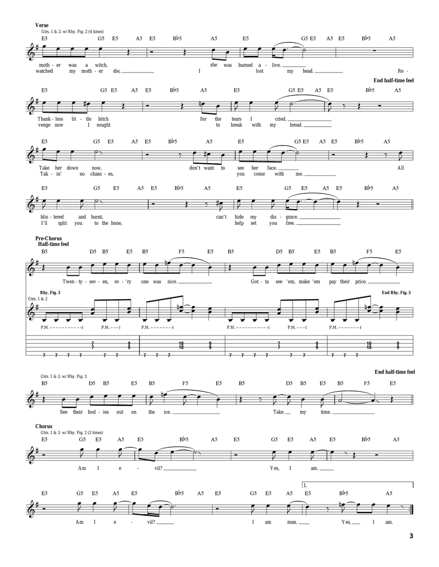 Am I Evil? Am I Evil? Acoustic Guitar scores gallery preview page 3