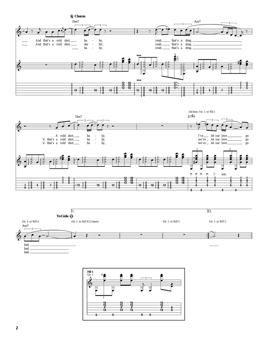 Cold Shot Cold Shot Acoustic Guitar scores gallery preview page 2