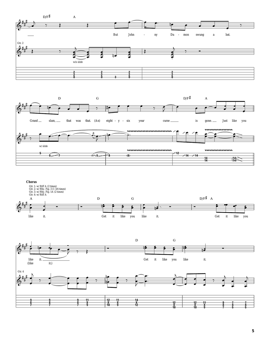 Get It Like You Like It Get It Like You Like It Acoustic Guitar scores gallery preview page 5