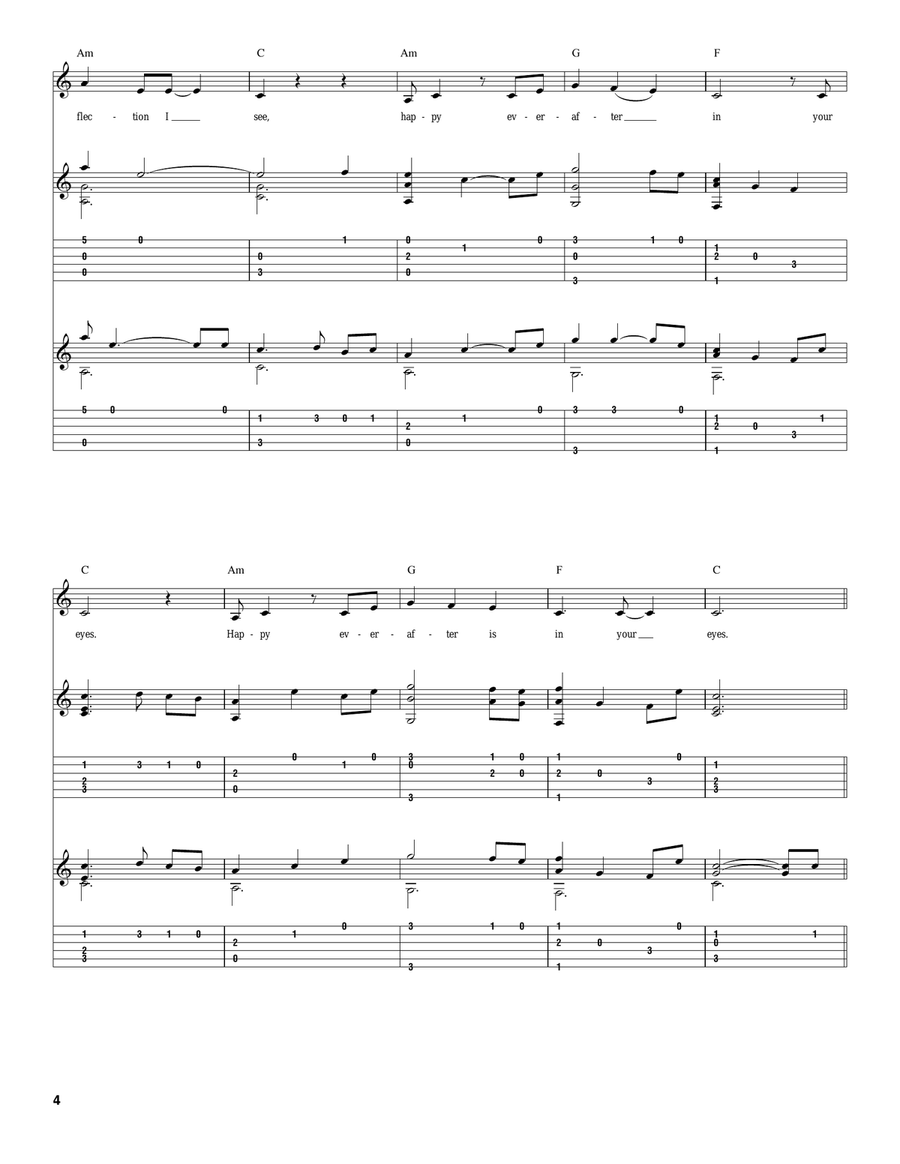 Happy Everafter In Your Eyes Acoustic Guitar scores gallery preview page 4