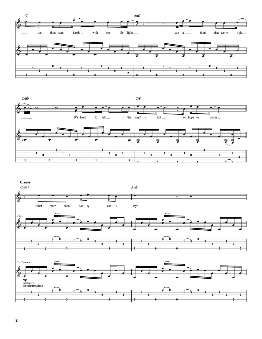 More Than Sorry More Than Sorry Acoustic Guitar scores gallery preview page 2