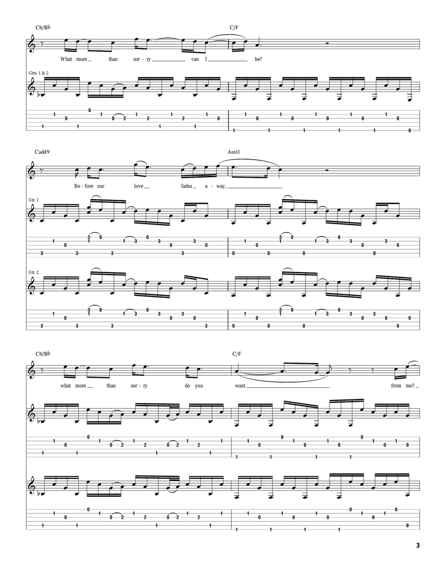 More Than Sorry More Than Sorry Acoustic Guitar scores gallery preview page 3