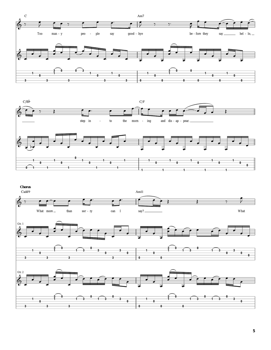 More Than Sorry More Than Sorry Acoustic Guitar scores gallery preview page 5