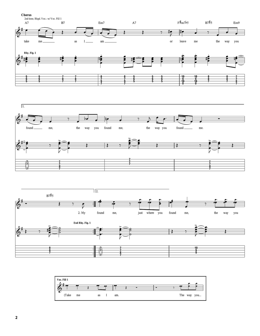 The Way You Found Me The Way You Found Me Acoustic Guitar scores gallery preview page 2