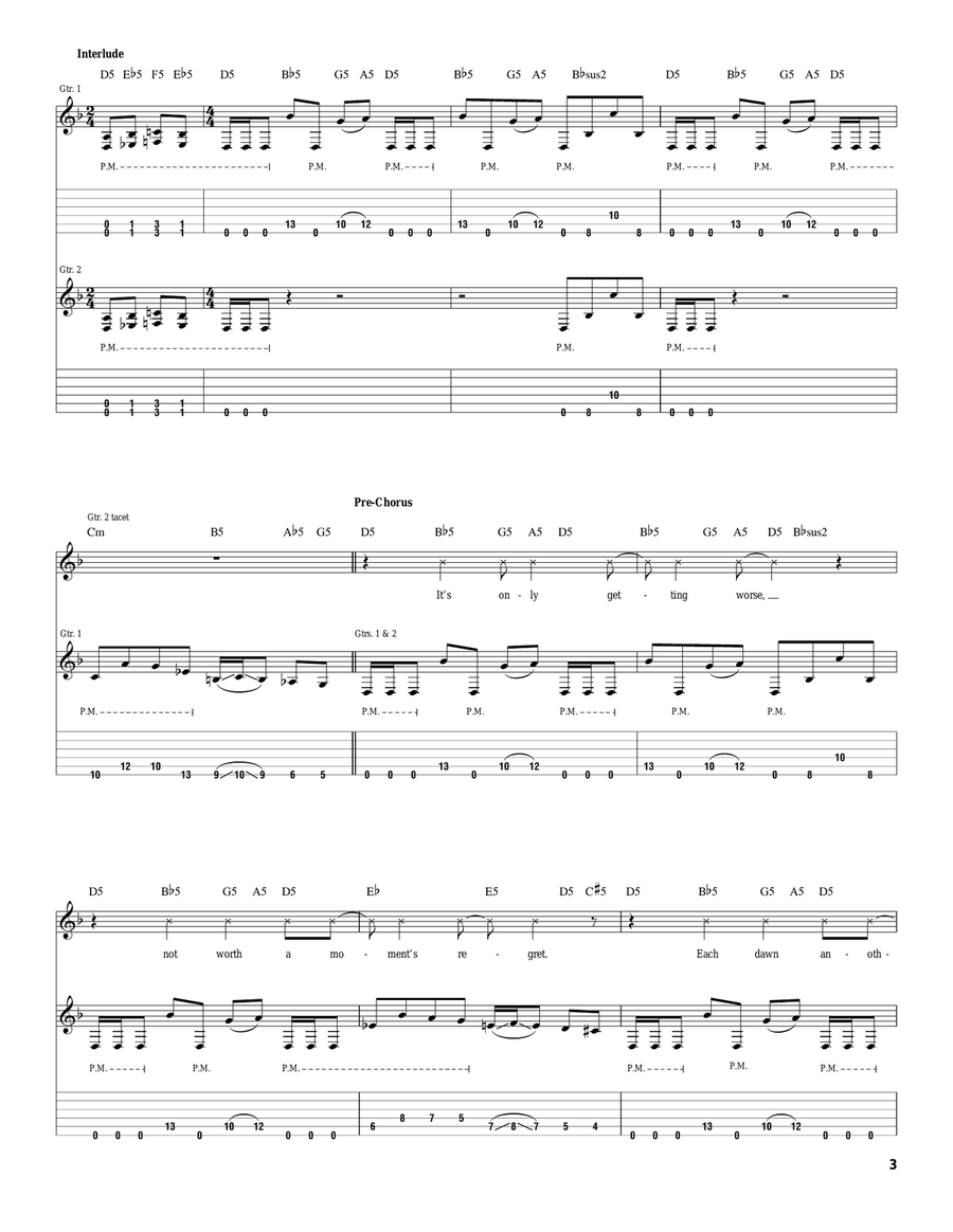 Hourglass Hourglass Electric Guitar scores gallery preview page 3