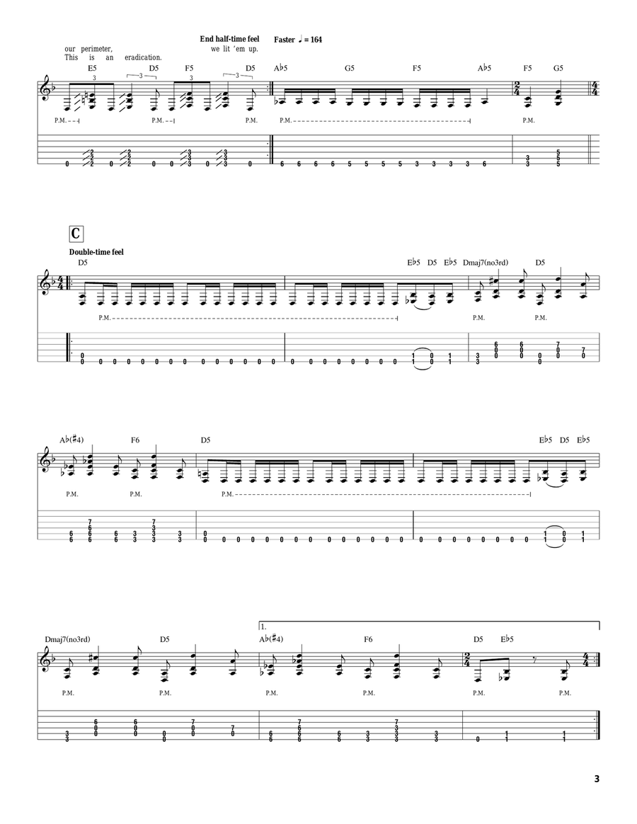 Ashes Of The Wake Electric Guitar scores gallery preview page 3