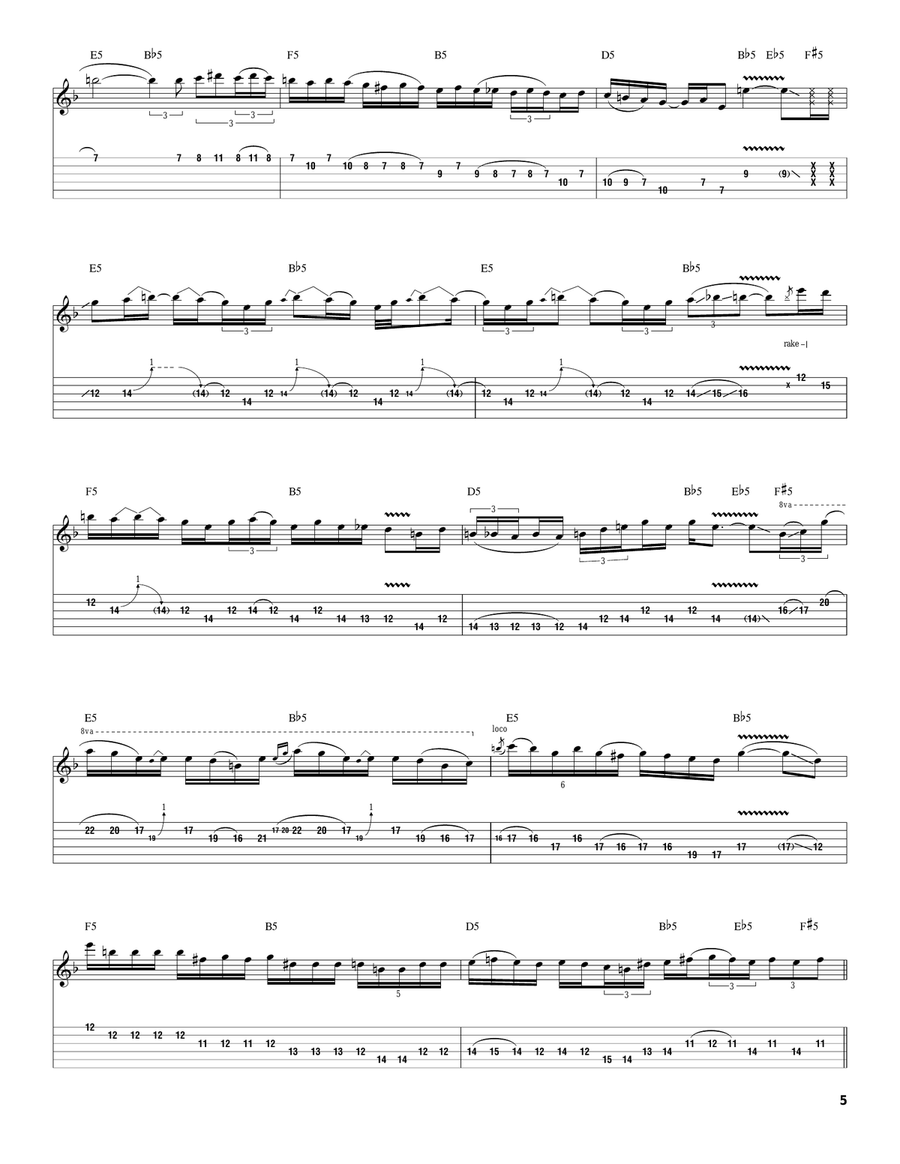 Ashes Of The Wake Electric Guitar scores gallery preview page 5