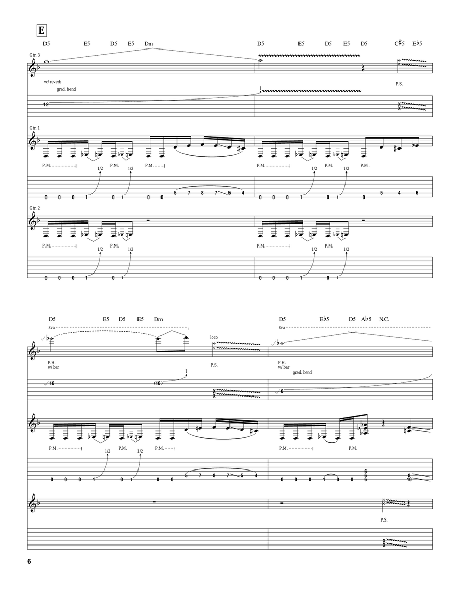 Ashes Of The Wake Electric Guitar scores gallery preview page 6