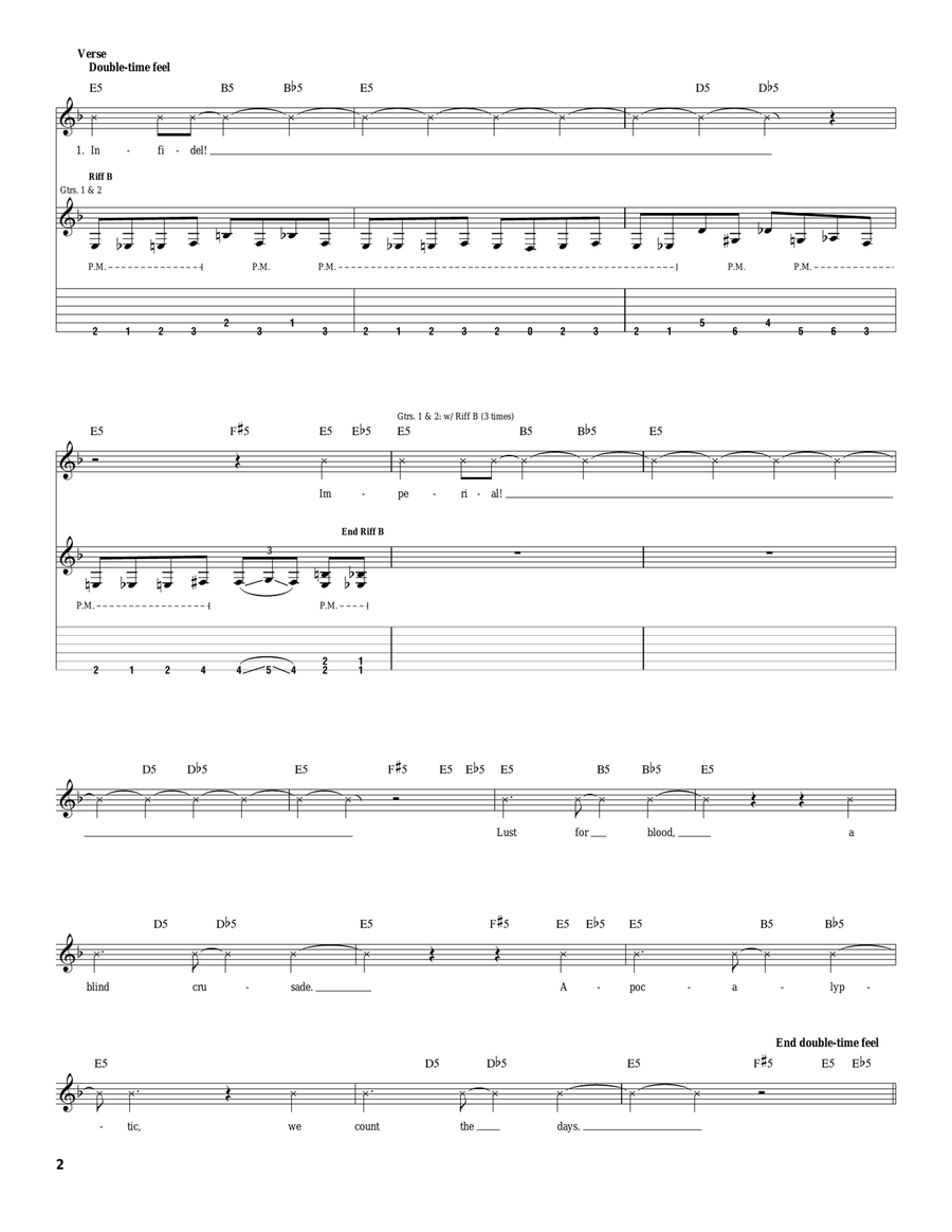 Now You've Got Something To Die For Electric Guitar scores gallery preview page 2
