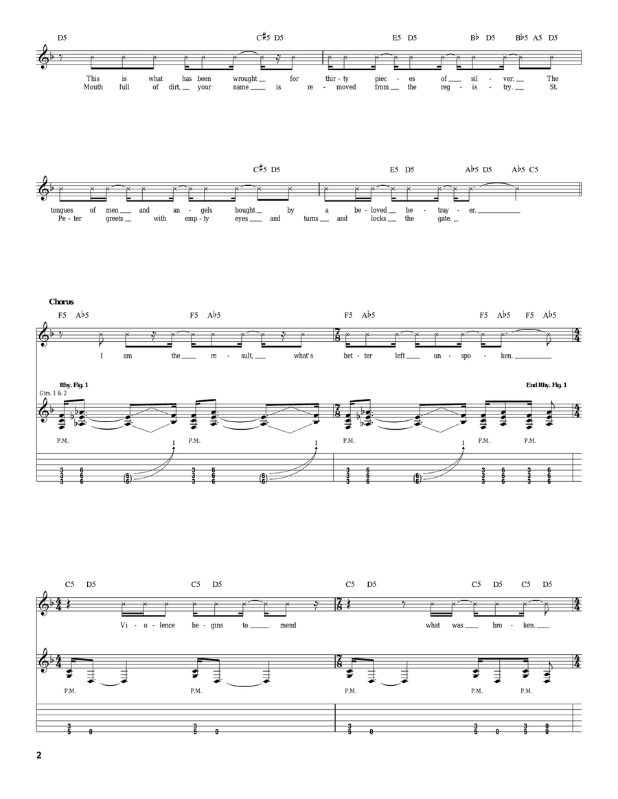 Omerta Omerta Electric Guitar scores gallery preview page 2
