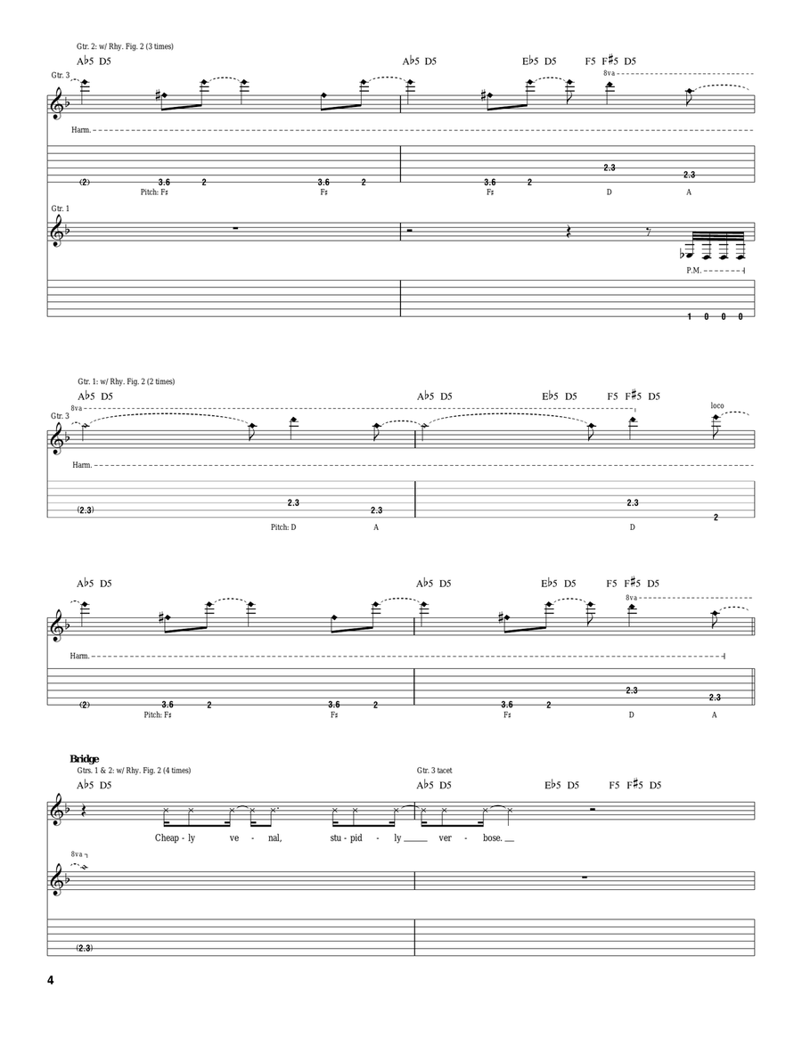 Omerta Omerta Electric Guitar scores gallery preview page 4