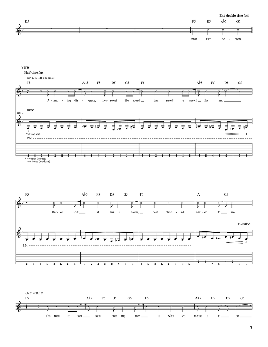 What I've Become What I've Become Electric Guitar scores gallery preview page 3