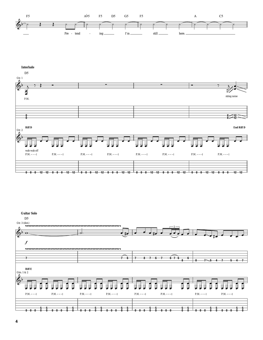 What I've Become What I've Become Electric Guitar scores gallery preview page 4