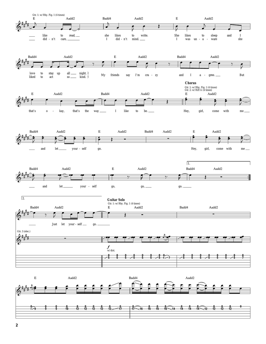 Hey Girl Hey Girl Acoustic Guitar scores gallery preview page 2