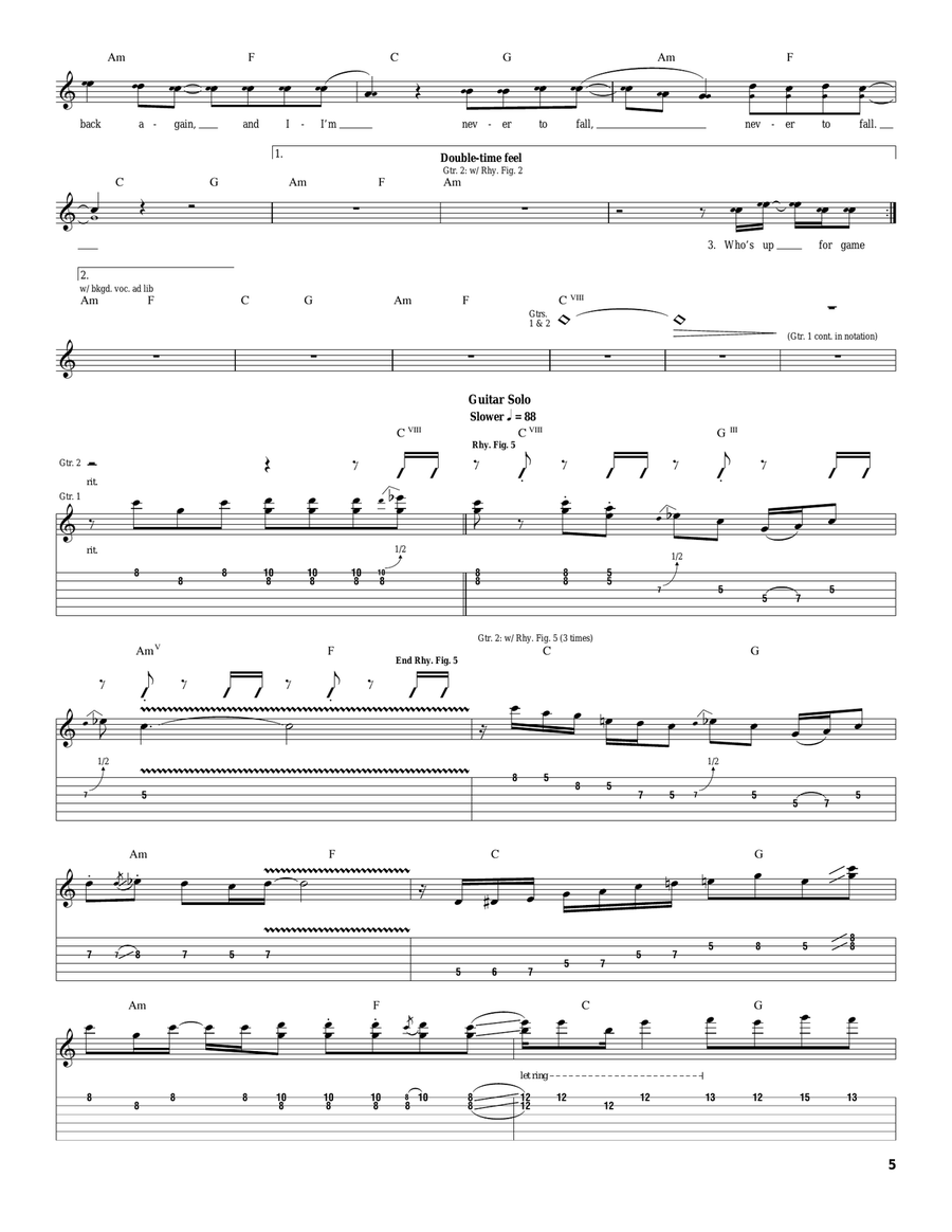 That Was A Crazy Game Of Poker Acoustic Guitar scores gallery preview page 5