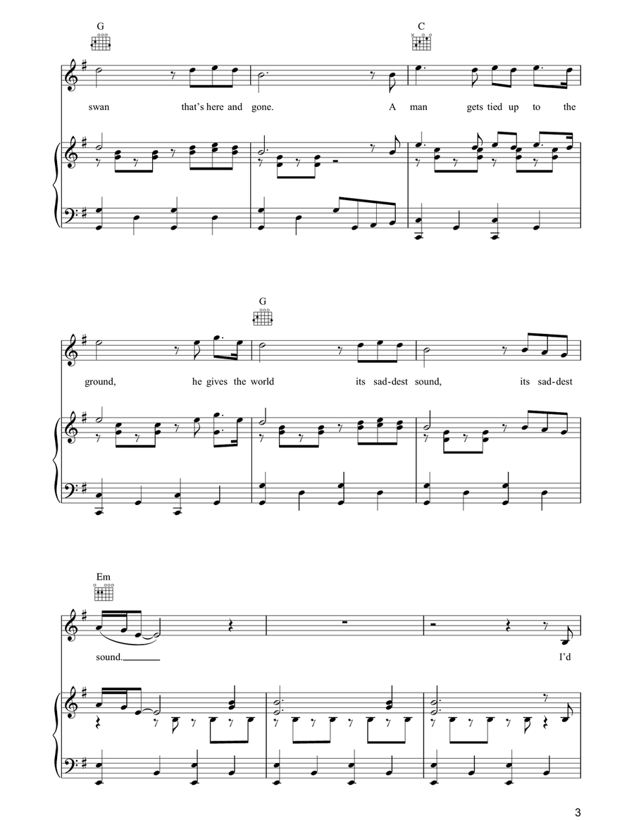 El Condor Pasa (If I Could) Piano, Vocal, Guitar scores gallery preview page 3