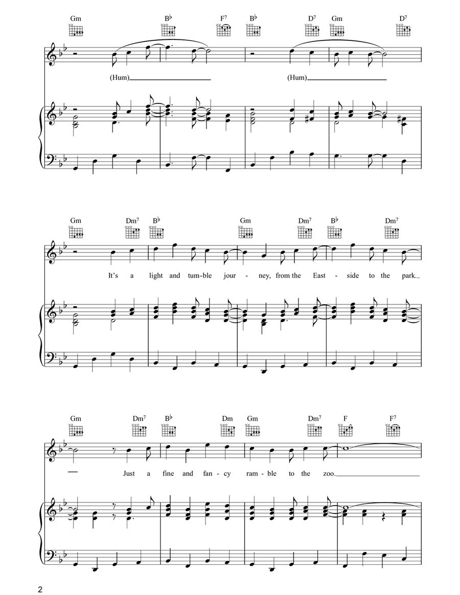 At The Zoo At The Zoo Piano, Vocal, Guitar scores gallery preview page 2