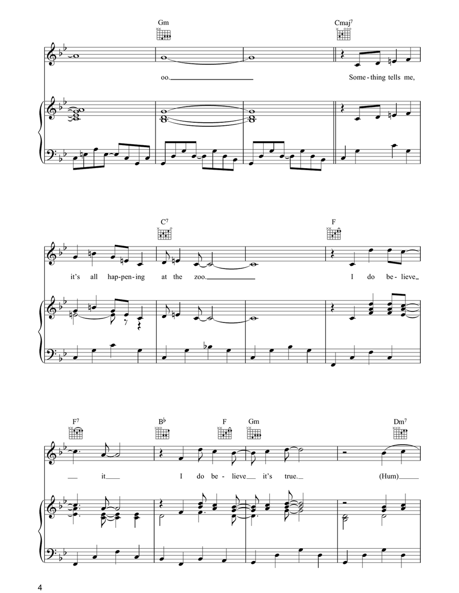 At The Zoo At The Zoo Piano, Vocal, Guitar scores gallery preview page 4