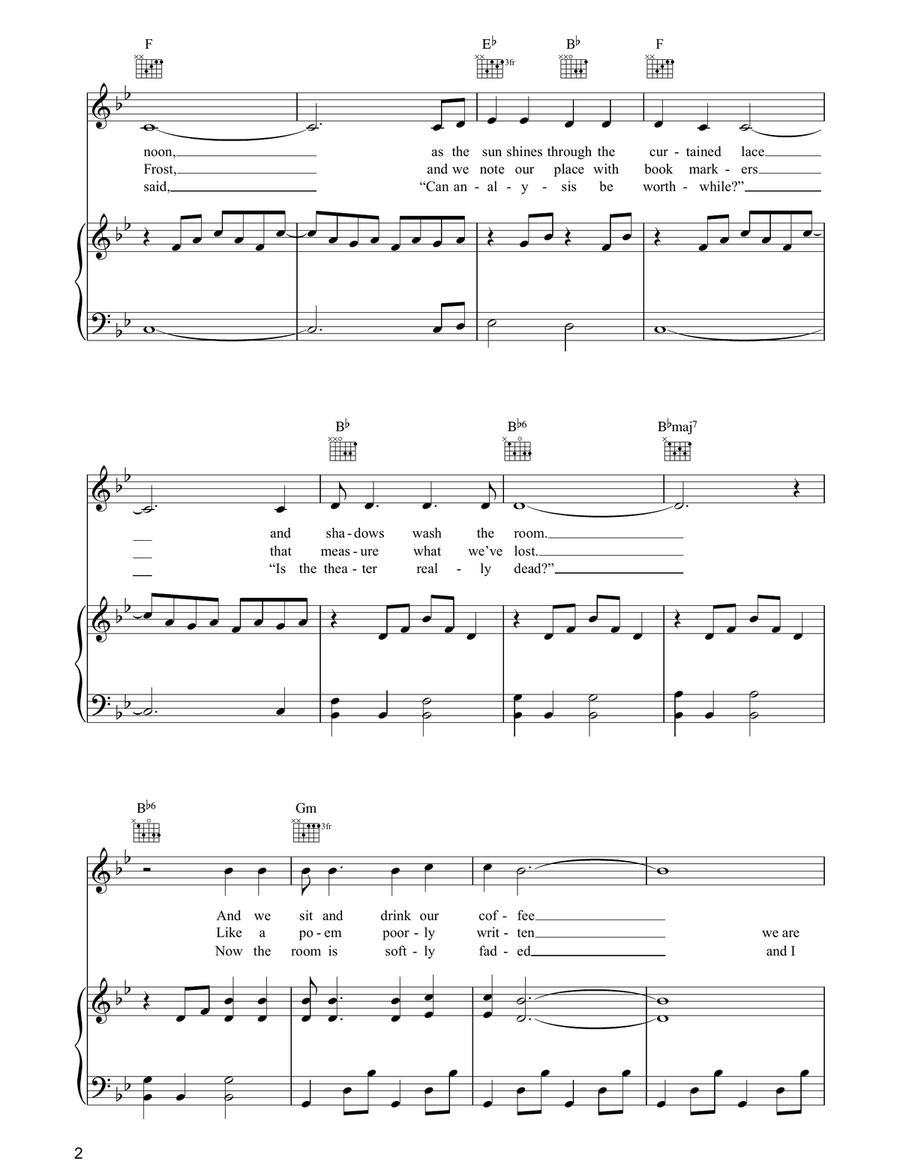 The Dangling Conversation Piano, Vocal, Guitar scores gallery preview page 2