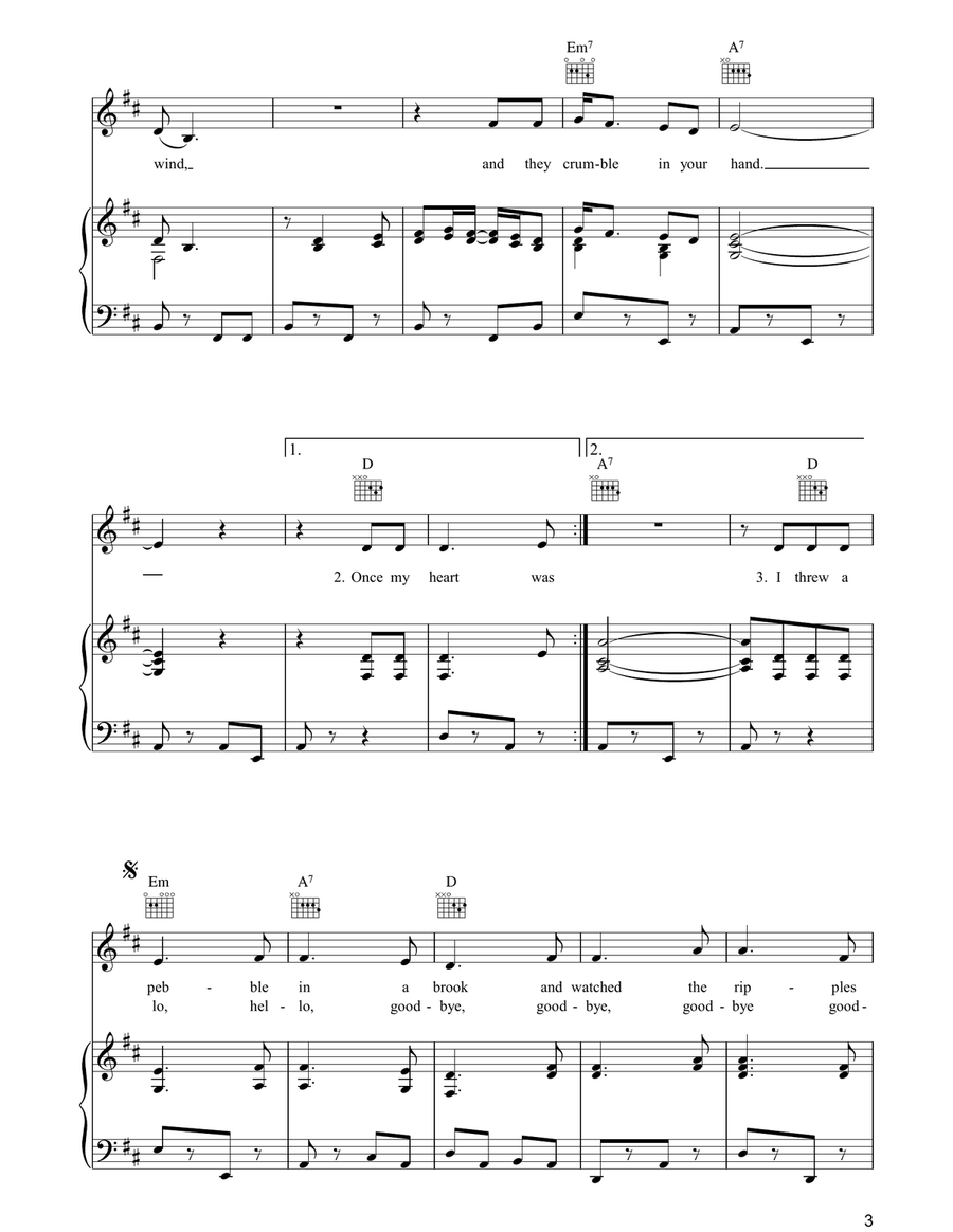 Leaves That Are Green Leaves That Are Green Piano, Vocal, Guitar scores gallery preview page 3