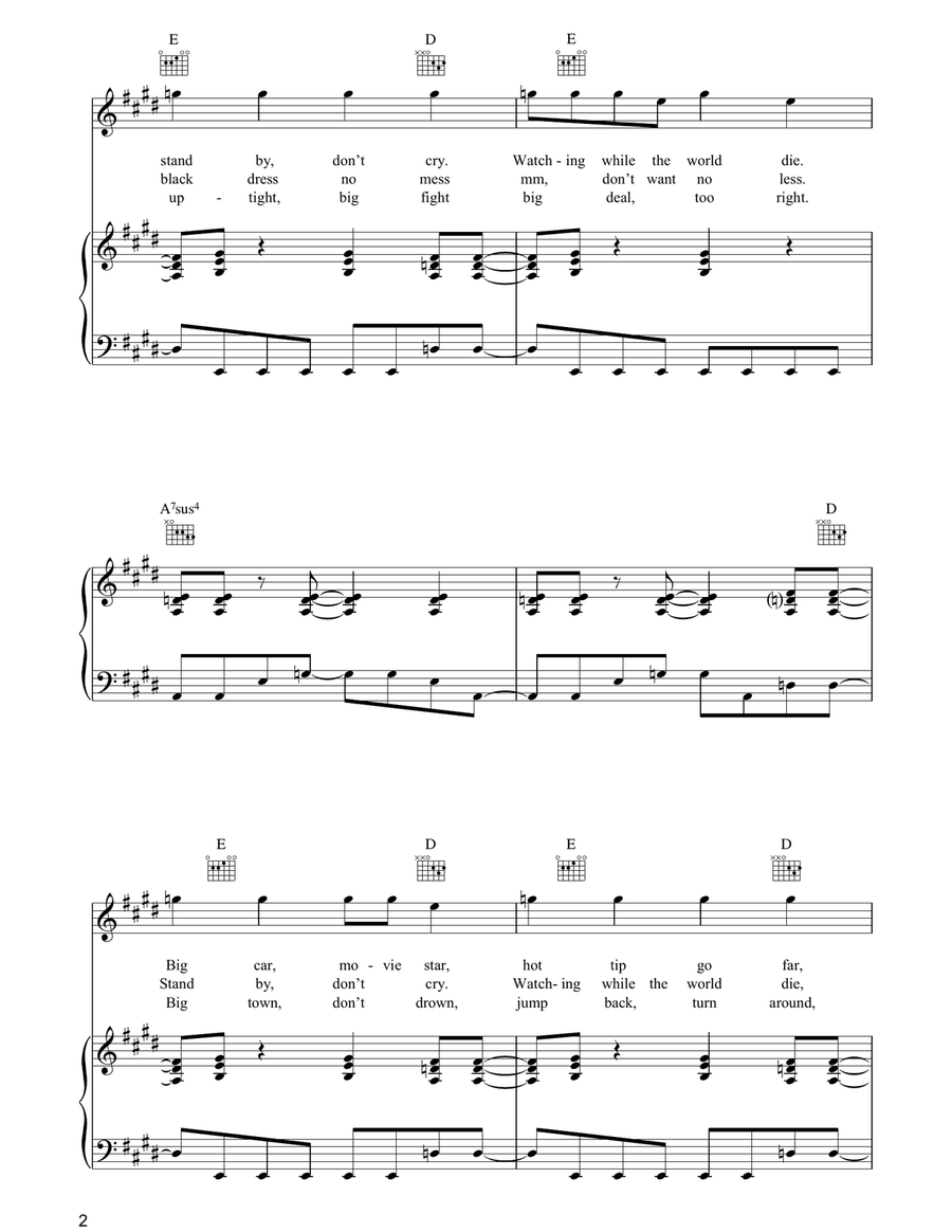 It's Alright For You It's Alright For You Piano, Vocal, Guitar scores gallery preview page 2