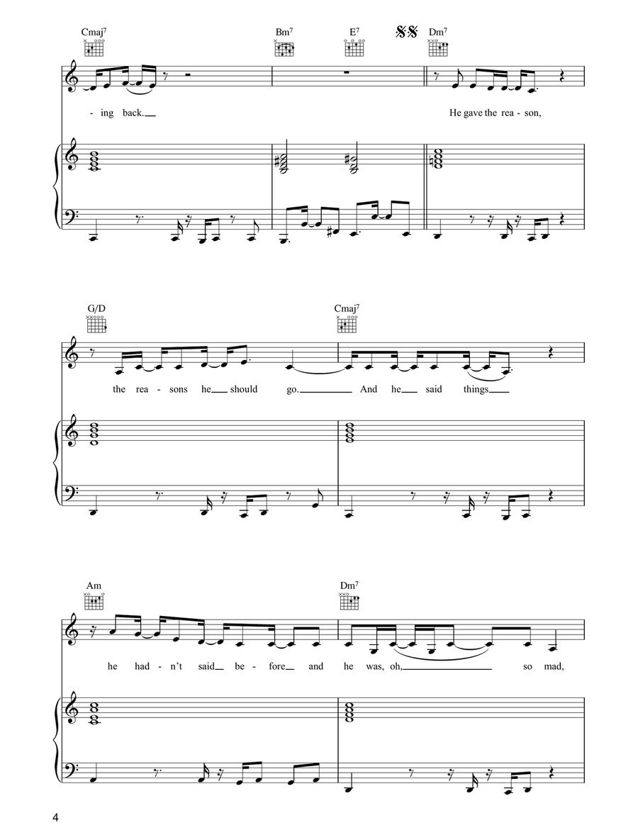 All Around The World All Around The World Piano, Vocal, Guitar scores gallery preview page 4