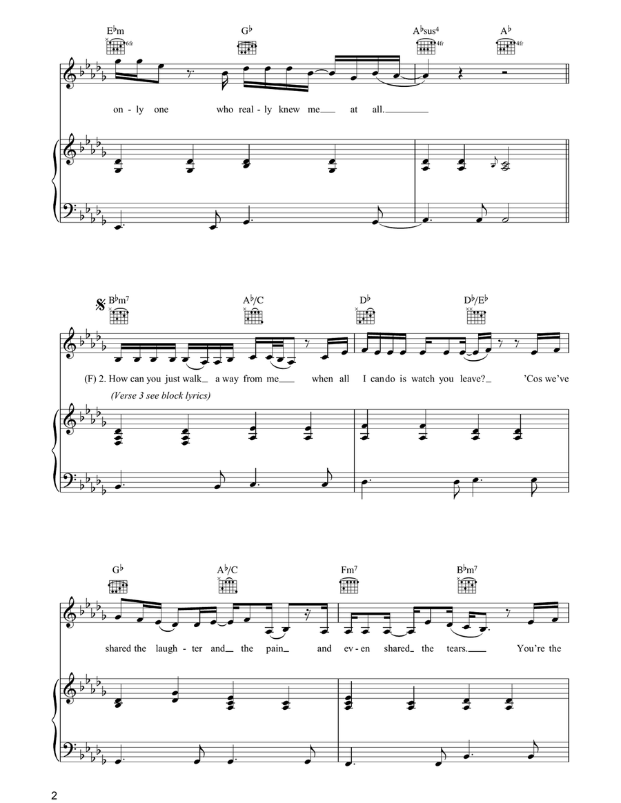 Against All Odds (Take A Look At Me Now) Piano, Vocal, Guitar scores gallery preview page 2
