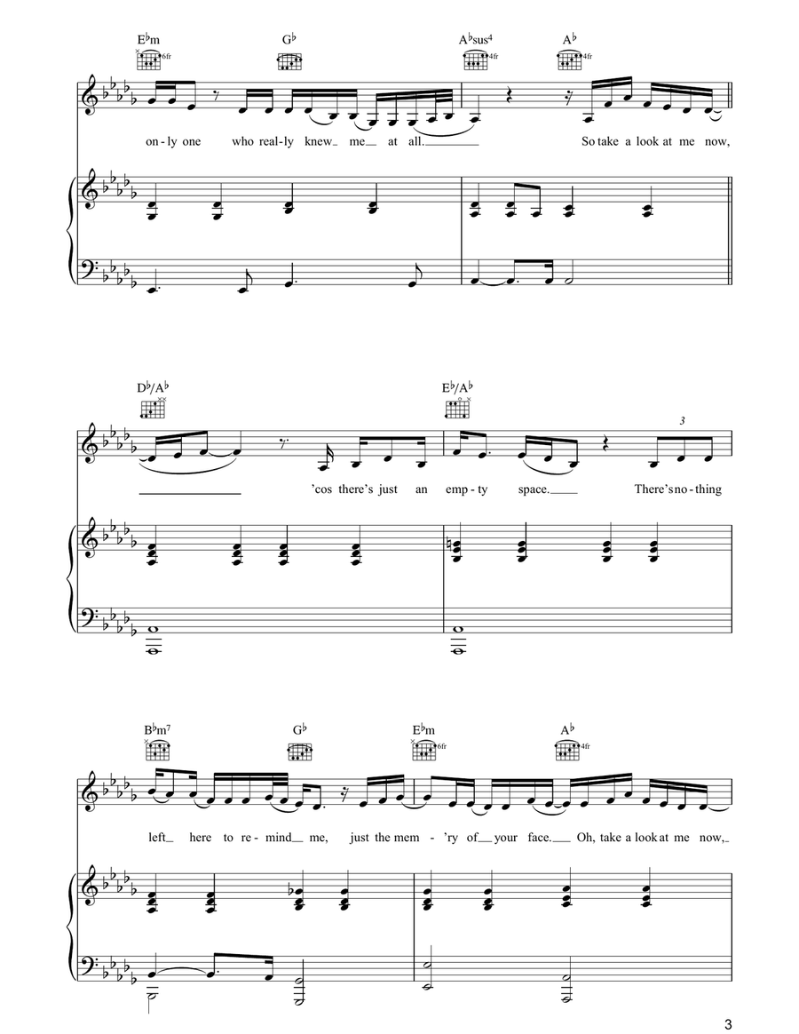 Against All Odds (Take A Look At Me Now) Piano, Vocal, Guitar scores gallery preview page 3