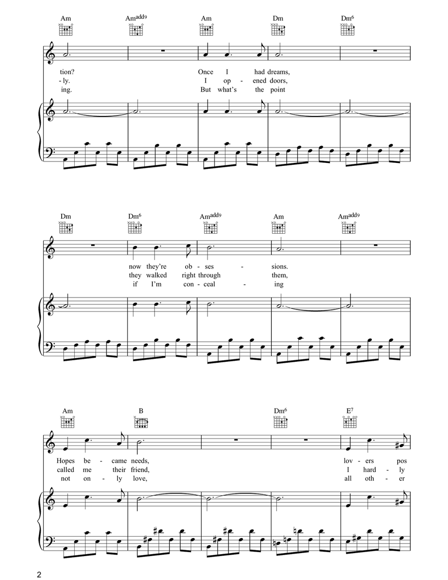 Where I Want To Be Where I Want To Be Piano, Vocal, Guitar scores gallery preview page 2