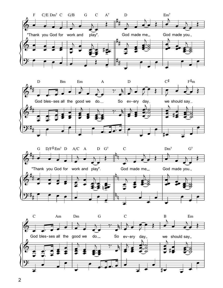 God Made Me God Made Me Piano, Vocal, Guitar scores gallery preview page 2