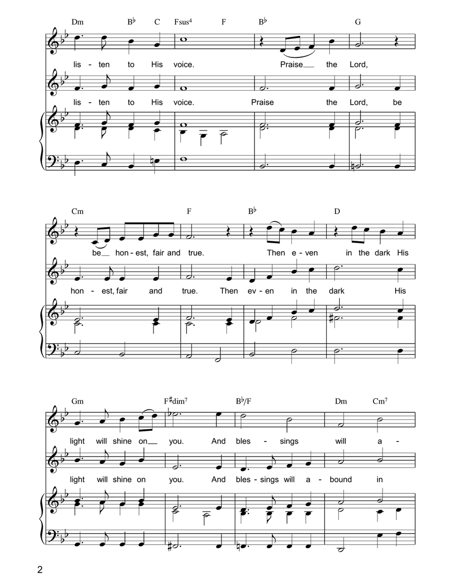 Based On Psalm 112 Based On Psalm 112 Piano, Vocal, Guitar scores gallery preview page 2