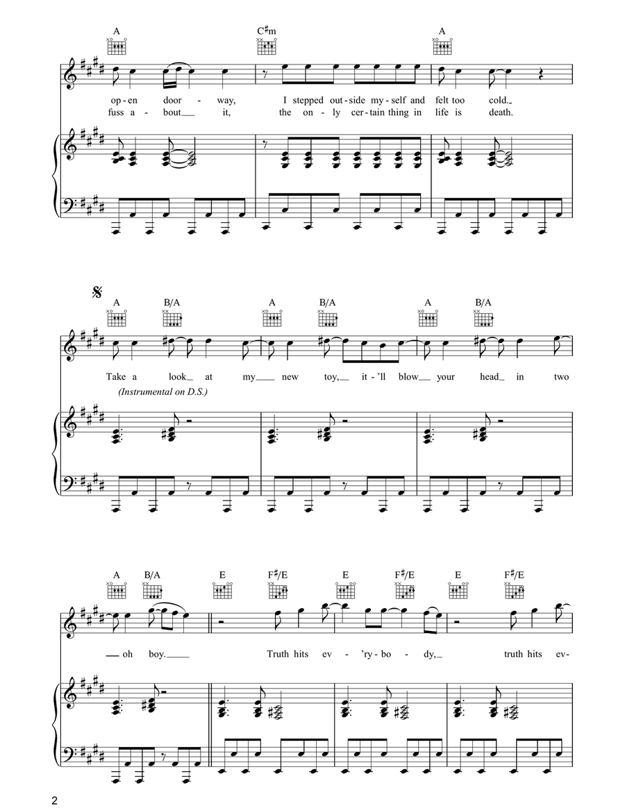 Truth Hits Everybody Truth Hits Everybody Piano, Vocal, Guitar scores gallery preview page 2