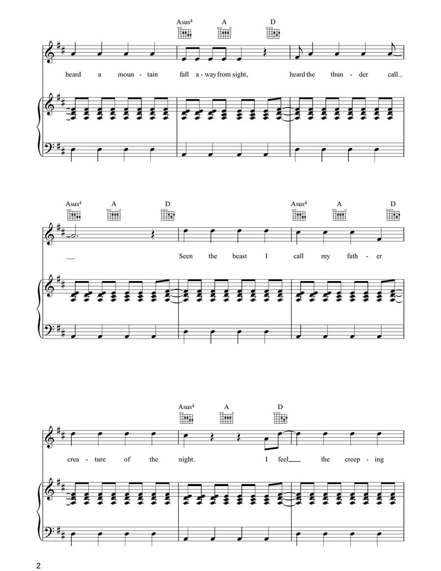 Visions Of The Night Visions Of The Night Piano, Vocal, Guitar scores gallery preview page 2