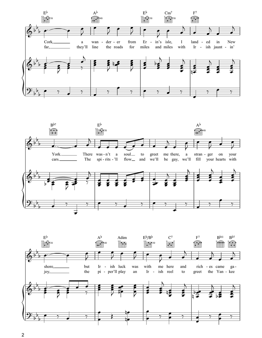 Dear Old Donegal Dear Old Donegal Piano, Vocal, Guitar scores gallery preview page 2