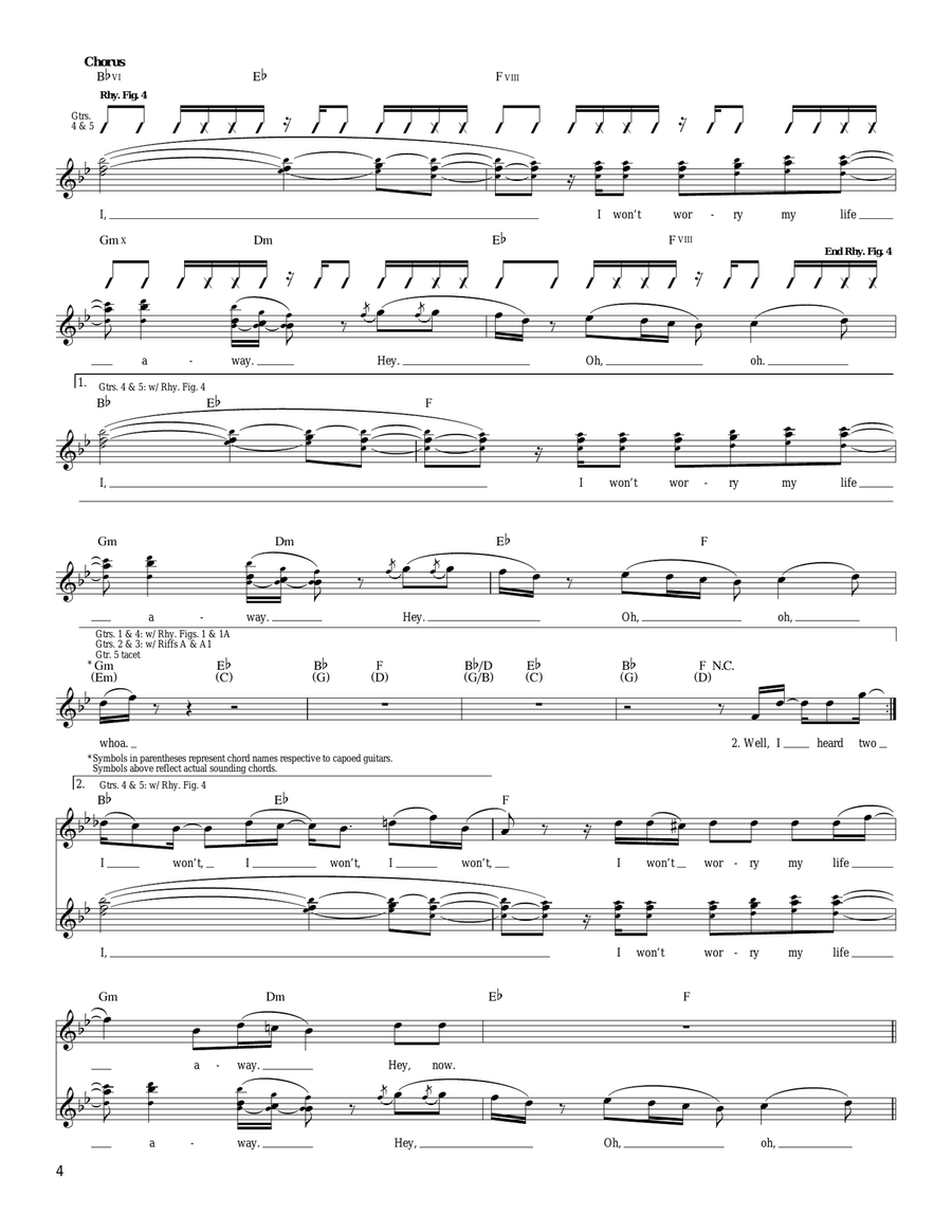 The Remedy (I Won't Worry) Acoustic Guitar scores gallery preview page 4