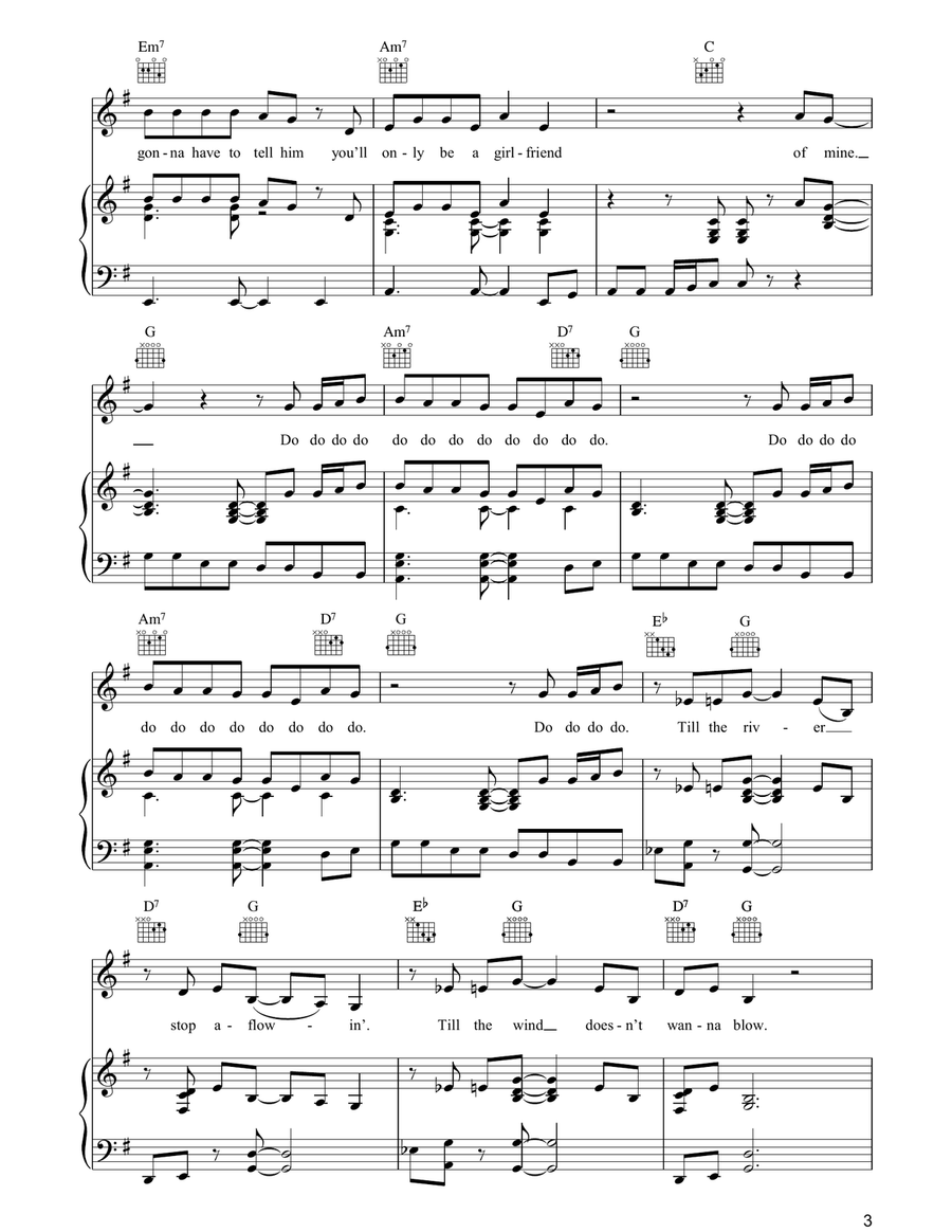 Girlfriend Acoustic Guitar scores gallery preview page 3
