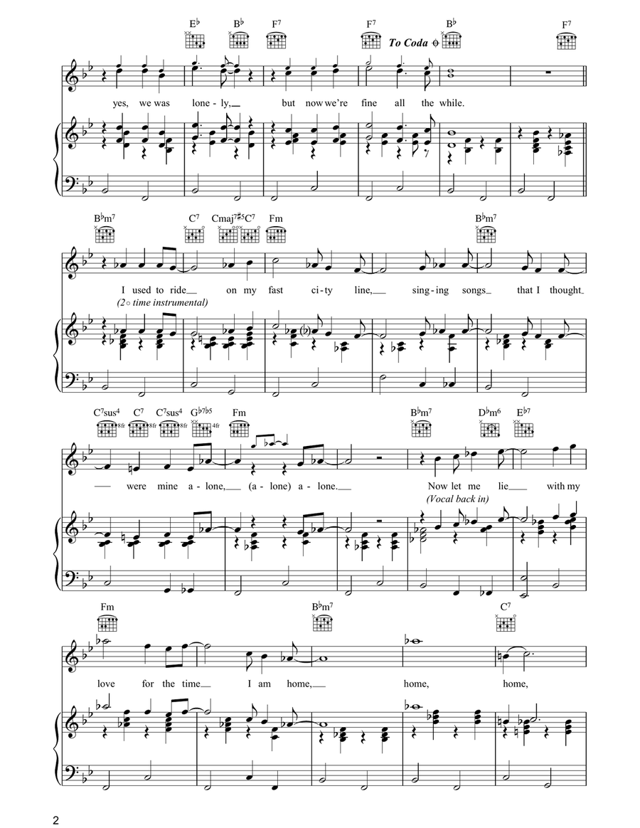 Man We Was Lonely Piano, Vocal, Guitar scores gallery preview page 2