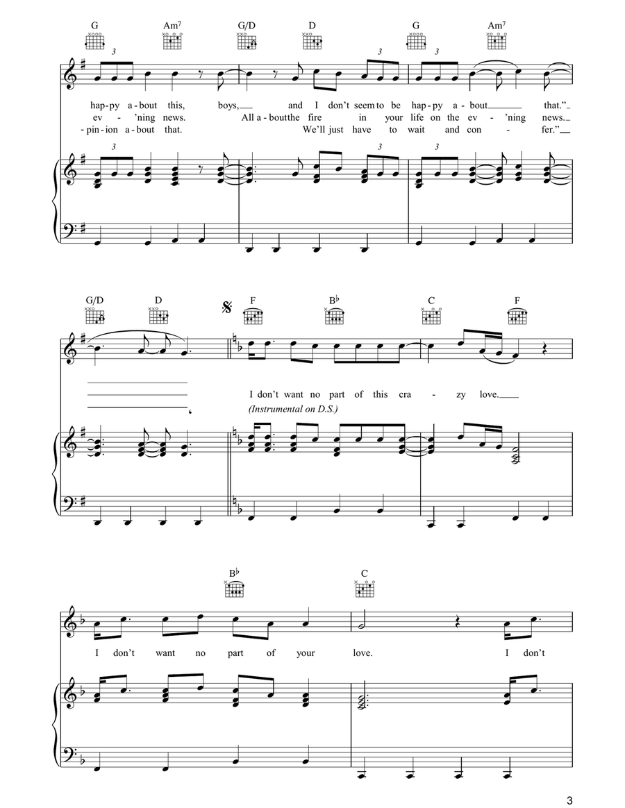 Crazy Love Vol. II Crazy Love Vol. II Piano, Vocal, Guitar scores gallery preview page 3