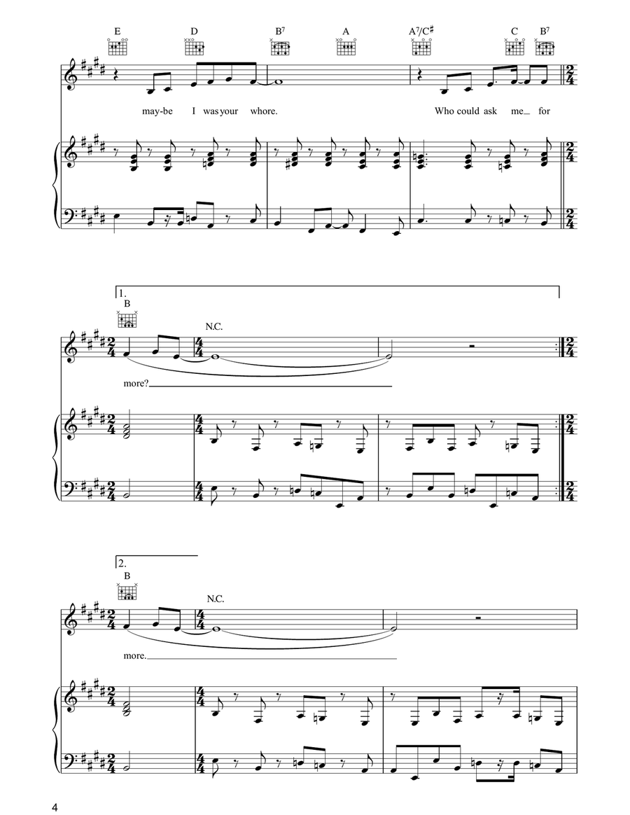 Been It Been It Piano, Vocal, Guitar scores gallery preview page 4