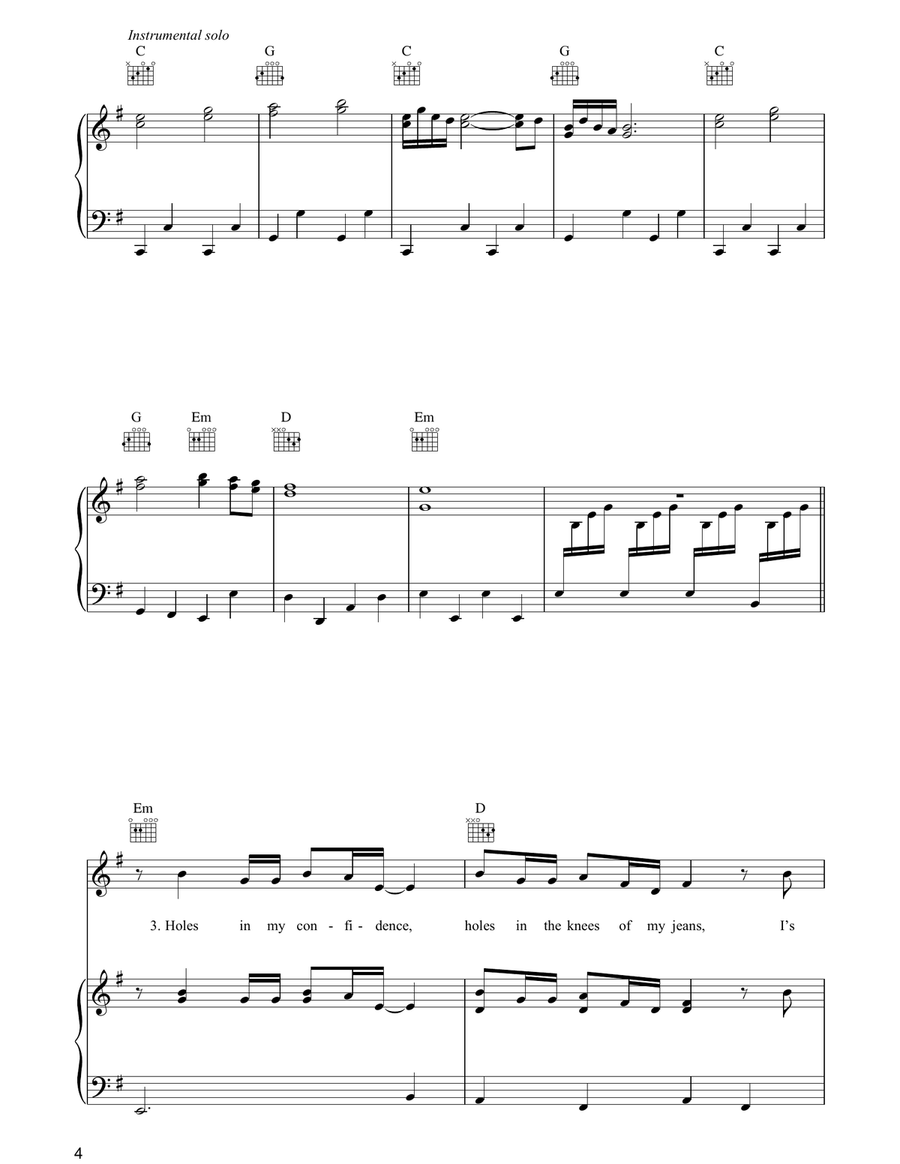 Duncan Duncan Piano, Vocal, Guitar scores gallery preview page 4