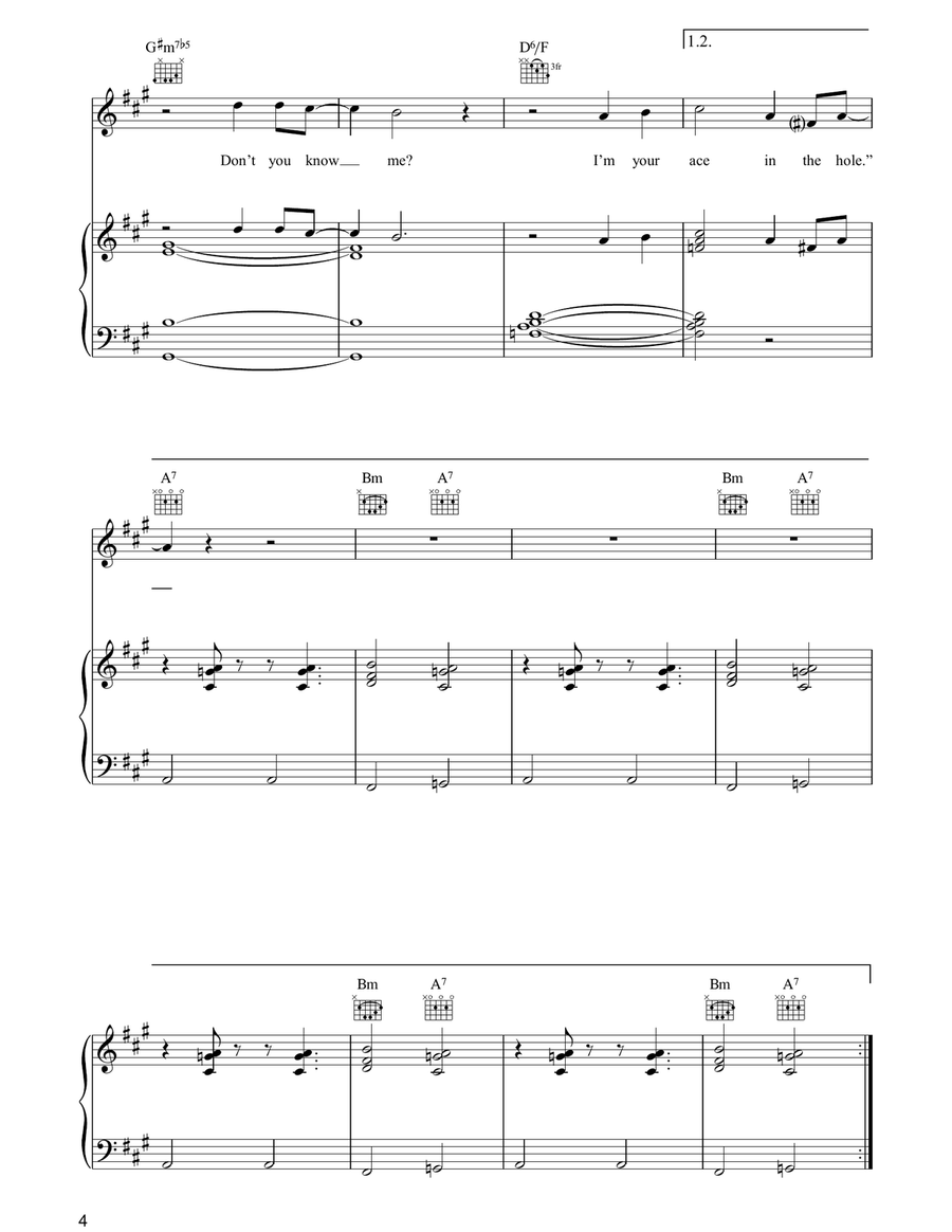 Ace In The Hole Ace In The Hole Piano, Vocal, Guitar scores gallery preview page 4