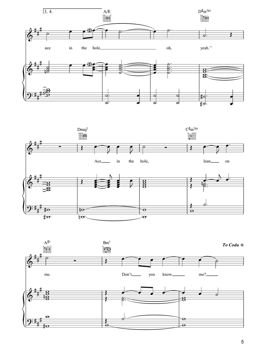 Ace In The Hole Ace In The Hole Piano, Vocal, Guitar scores gallery preview page 5