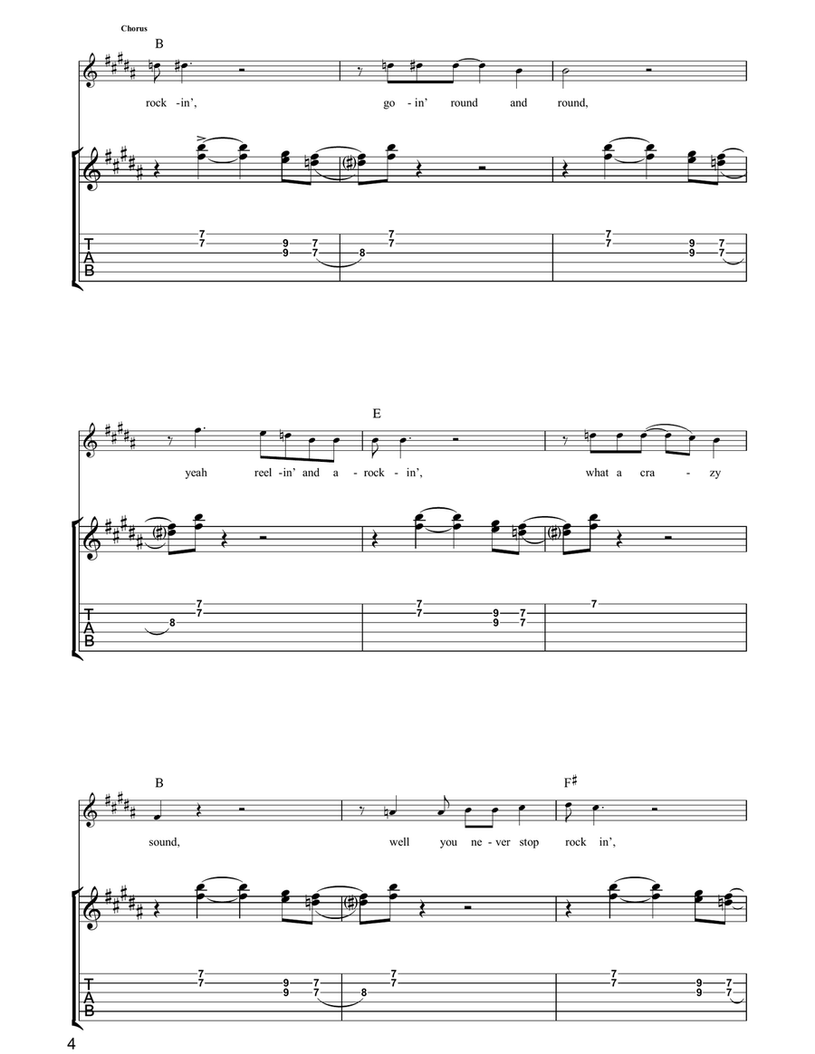 Around And Around Acoustic Guitar scores gallery preview page 4