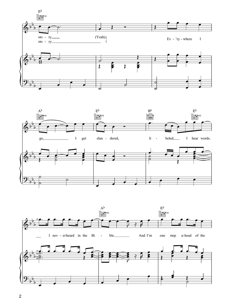 Keep The Customer Satisfied Piano, Vocal, Guitar scores gallery preview page 2