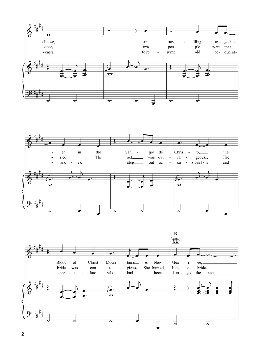 Hearts And Bones Hearts And Bones Piano, Vocal, Guitar scores gallery preview page 2