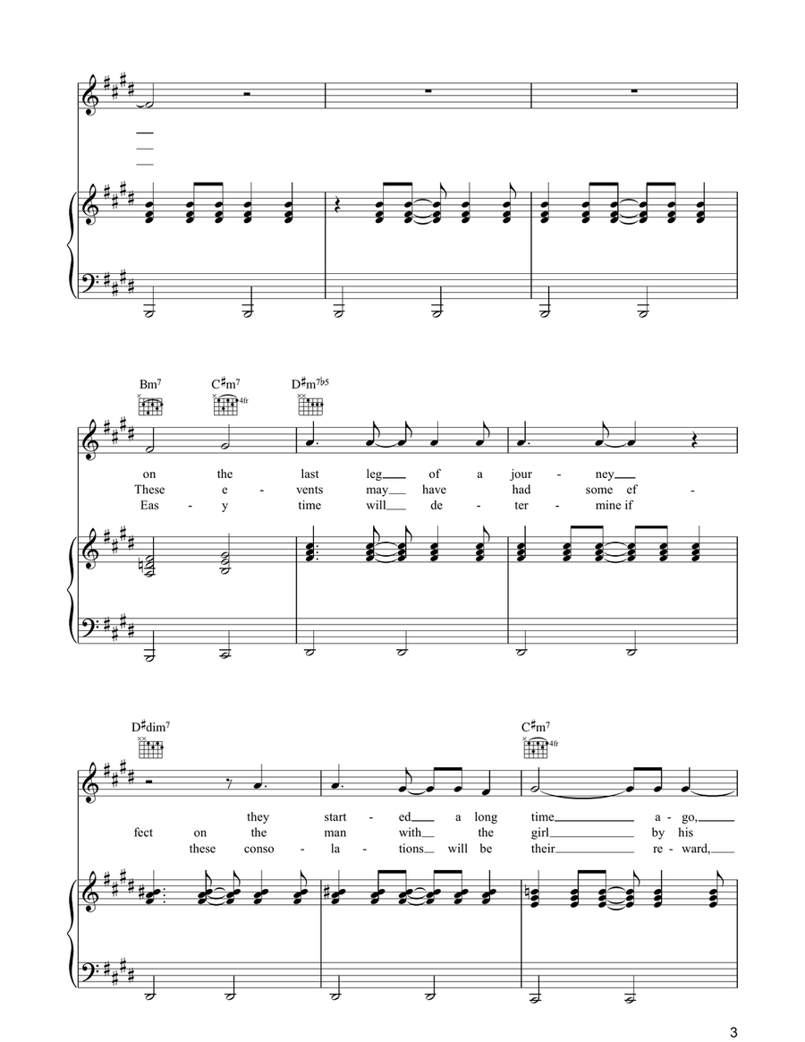 Hearts And Bones Hearts And Bones Piano, Vocal, Guitar scores gallery preview page 3