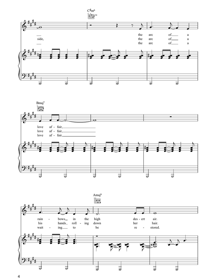 Hearts And Bones Hearts And Bones Piano, Vocal, Guitar scores gallery preview page 4
