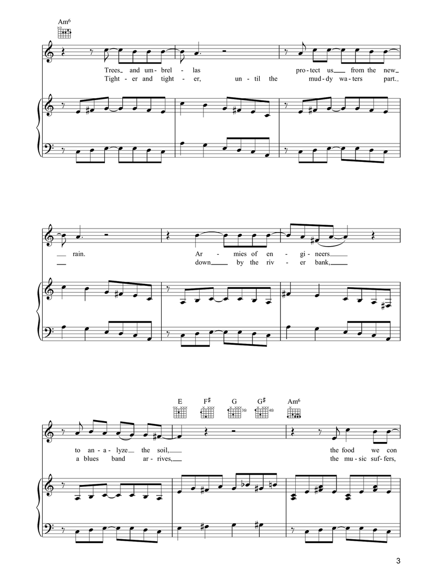 Can't Run But Can't Run But Piano, Vocal, Guitar scores gallery preview page 3